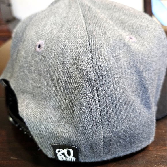 80 Eighty Gray Snapback Hat for men - Picture 4 of 10